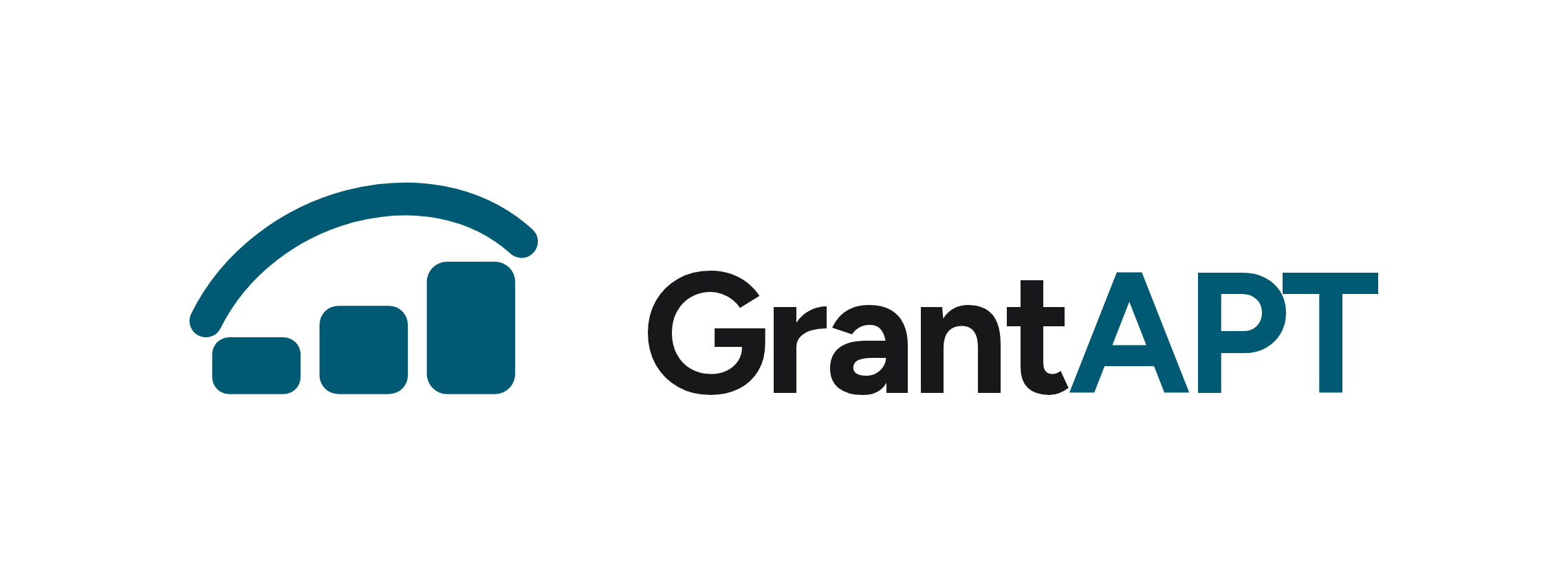 GrantAPT horizontal logo with its supplied clear-space margin